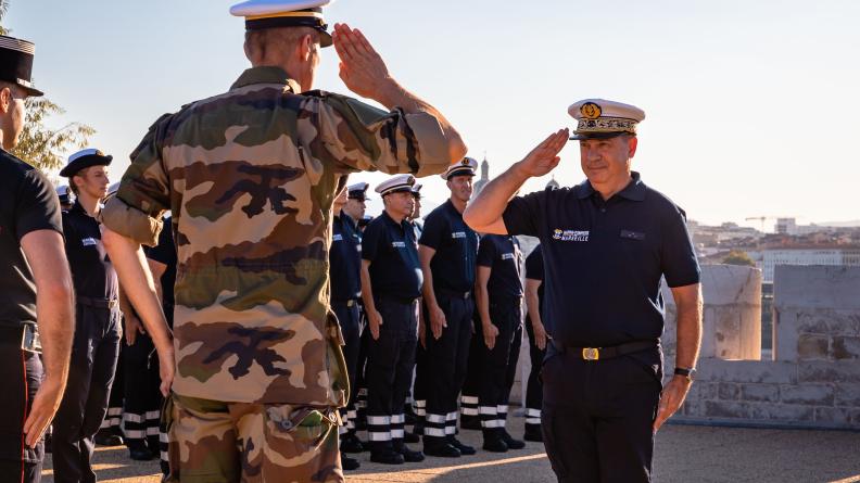 Lionel Mathieu, commandant du Bataillon des marins-pompiers de ...